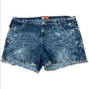 Apple Bottom Jeans Denim Acid Wash shorts plus size 24 women